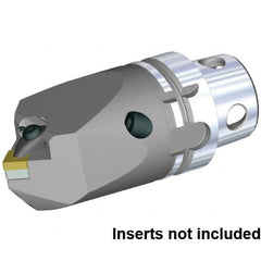 Kennametal - Neutral Cut, Size KM4X63, CN.. 120408 & CN.. 432 Insert Compatiblity, Internal Modular Turning & Profiling Cutting Unit Head - 115mm Head Length, Through Coolant, Series KM4X - Caliber Tooling