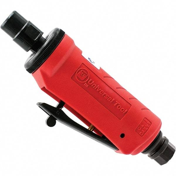 Universal Tool - 1/4" Collet, Straight Handle, Air Straight Die Grinder - Rear Exhaust, 4 CFM, 0.5 hp, 90 psi, 1/4" Inlet - Caliber Tooling