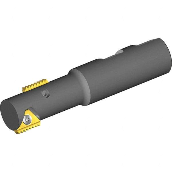 Vargus - 0.571" Cut Diam, 0.98" Max Depth of Cut, 3/4" Shank Diam, Internal/External Indexable Thread Mill - Insert Style 2, 1/4" Insert Size, 1 Insert, Toolholder Style TMOC, 3.504" OAL - Caliber Tooling