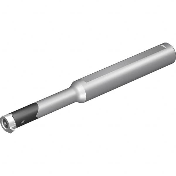 Vargus - Internal Thread, Right Hand Cut, 12mm Shank Width x 11mm Shank Height Indexable Threading Toolholder - 130mm OAL, V16TH Insert Compatibility, CV Toolholder, Series Mini-V Carbide Shank - Caliber Tooling