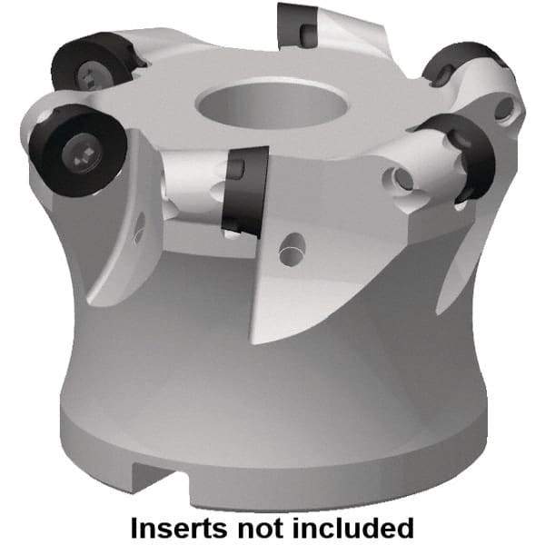 Kennametal - 28mm Cut Diam, 6mm Max Depth, 16mm Arbor Hole, 5 Inserts, RP..1204 Insert Style, Indexable Copy Face Mill - 7713VR12 Cutter Style, 34,000 Max RPM, 40mm High, Through Coolant, Series 7713 - Caliber Tooling