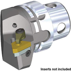 Kennametal - Insert Style LT22EL, 70mm Head Length, Left Hand Cut, Internal/External Modular Threading Cutting Unit Head - System Size KM4X63, 43mm Center to Cutting Edge, Series KM4X - Caliber Tooling