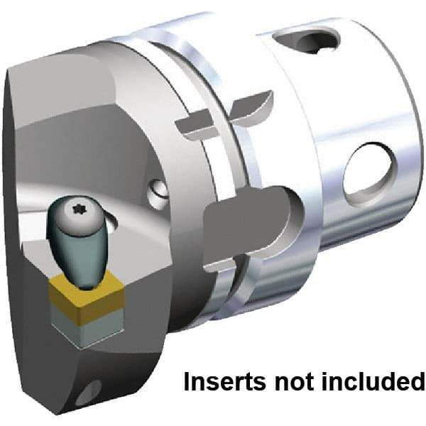 Kennametal - Insert Style CN.. 160612, CN..543, 70mm Head Length, Right Hand Cut, Internal/External Modular Threading Cutting Unit Head - System Size KM4X63, 43mm Center to Cutting Edge, Series Kenclamp - Caliber Tooling