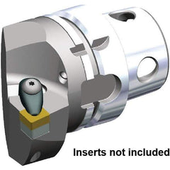 Kennametal - Insert Style CN.. 160612, CN..543, 70mm Head Length, Left Hand Cut, Internal/External Modular Threading Cutting Unit Head - System Size KM4X63, 43mm Center to Cutting Edge, Series Kenclamp - Caliber Tooling