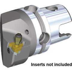 Kennametal - Insert Style LT16NL, 70mm Head Length, Left Hand Cut, Internal Modular Threading Cutting Unit Head - System Size KM4X63, 43mm Center to Cutting Edge, Series KM4X - Caliber Tooling