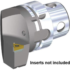 Kennametal - Insert Style TC.. 16T308, TC.. 3252, 70mm Head Length, Left Hand Cut, Internal/External Modular Threading Cutting Unit Head - System Size KM4X63, 43mm Center to Cutting Edge, Series KM4X - Caliber Tooling