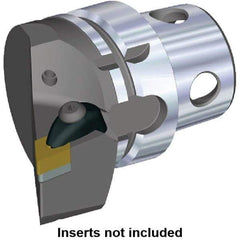 Kennametal - Insert Style DN.. 150608, DN.. 442, 70mm Head Length, Left Hand Cut, Internal/External Modular Threading Cutting Unit Head - System Size KM4X63, 43mm Center to Cutting Edge, Series Kenclamp - Caliber Tooling