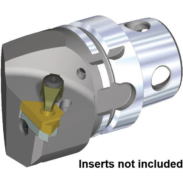 Kennametal - Insert Style LT 27NR, 70mm Head Length, Right Hand Cut, Internal Modular Threading Cutting Unit Head - System Size KM4X63, 43mm Center to Cutting Edge, Series KM4X - Caliber Tooling