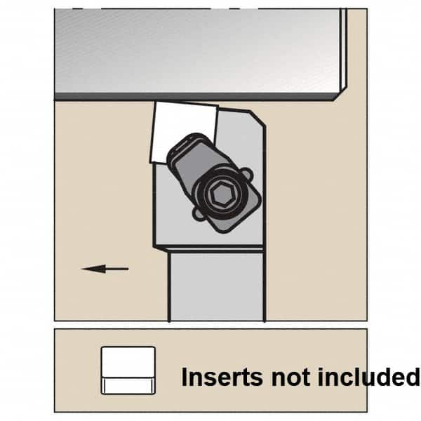 Kennametal - CSXN, Right Hand Cut, 5° Lead Angle, 25mm Shank Height x 25mm Shank Width, Negative Rake Indexable Turning Toolholder - 150mm OAL, SN.N 120408 Insert Compatibility, Series CSXN - Caliber Tooling