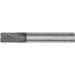 Kennametal - 8mm, 12 Flute, Single End, Solid Carbide, Corner Chamfer End Mill - 100mm OAL, 15° Helix, Right Hand Flute, 36mm LOC, Right Hand Cut - Caliber Tooling