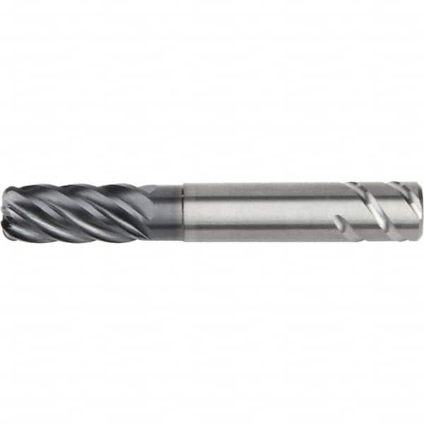 Kennametal - 20mm, 6 Flute, Single End, Solid Carbide, 6mm Corner Radius End Mill - 115mm OAL, 38° Helix, Right Hand Flute, 38mm LOC, Right Hand Cut, 60mm Extended Reach - Caliber Tooling