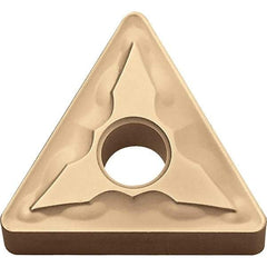 Kyocera - TNMG232 GS Grade CA025P Carbide Turning Insert - TiCN/Al2O3/TiN Finish, 60° Triangle, 1/4" Inscr Circle, 3/16" Thick, 1/32" Corner Radius - Caliber Tooling