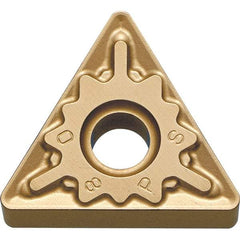 Kyocera - TNMG431 PS Grade CA025P Carbide Turning Insert - TiCN/Al2O3/TiN Finish, 60° Triangle, 1/2" Inscr Circle, 3/16" Thick, 1/64" Corner Radius - Caliber Tooling