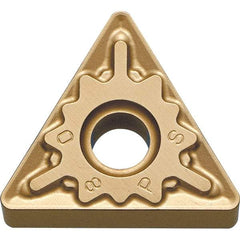 Kyocera - TNMG331 PS Grade CA025P Carbide Turning Insert - TiCN/Al2O3/TiN Finish, 60° Triangle, 3/8" Inscr Circle, 3/16" Thick, 1/64" Corner Radius - Caliber Tooling