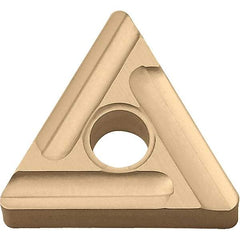 Kyocera - TNMG331 ST Grade CA025P Carbide Turning Insert - TiCN/Al2O3/TiN Finish, 60° Triangle, 3/8" Inscr Circle, 3/16" Thick, 1/64" Corner Radius - Caliber Tooling