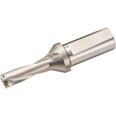 Kyocera - 2.814" Max Drill Depth, 3xD, 0.938" Diam, Indexable Insert Drill - 2 Inserts, 1" Shank Diam, Weldon Shank - Caliber Tooling