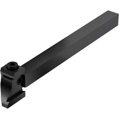 Seco - Tool Block Style 150.10-JETI, 15.49mm Blade Height, 136mm OAL, 12mm OAH, Indexable Cutoff Blade Tool Block - 12mm Shank Width, Through Coolant - Caliber Tooling