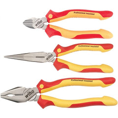 Wiha - Plier Sets Set Type: Cutting Pliers; Insulated Pliers; Wire Stripper Number of Pieces: 3 - Caliber Tooling