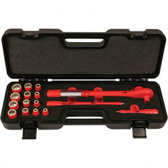 Wiha - 16 Piece Adjustable Torque Wrench & Socket Set - Caliber Tooling