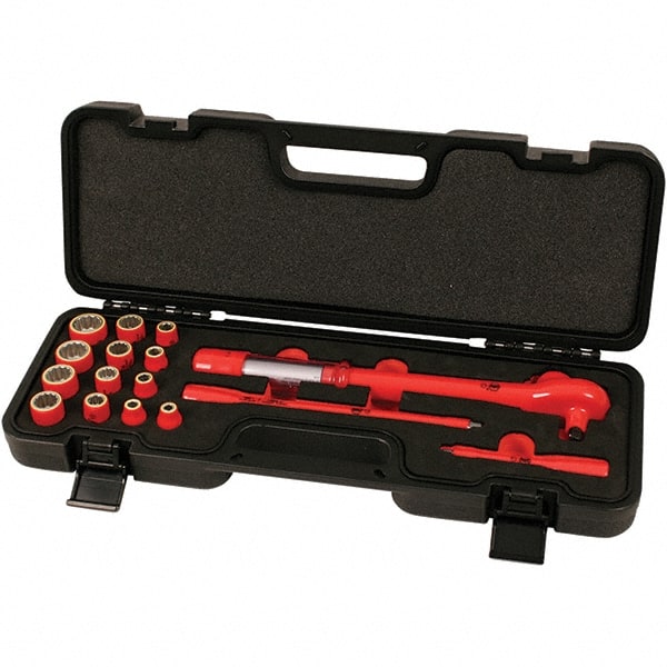 Wiha - 16 Piece Adjustable Torque Wrench & Socket Set - Caliber Tooling