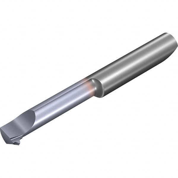 Vargus - 0.63" Cutting Depth, 16 to 48 TPI, 0.24" Diam, Internal Thread, Solid Carbide, Single Point Threading Tool - TiCN Finish, 42mm OAL, 6mm Shank Diam, 0.11" Projection from Edge, 0.5 to 1.5mm Pitch, 60° Profile Angle - Exact Industrial Supply