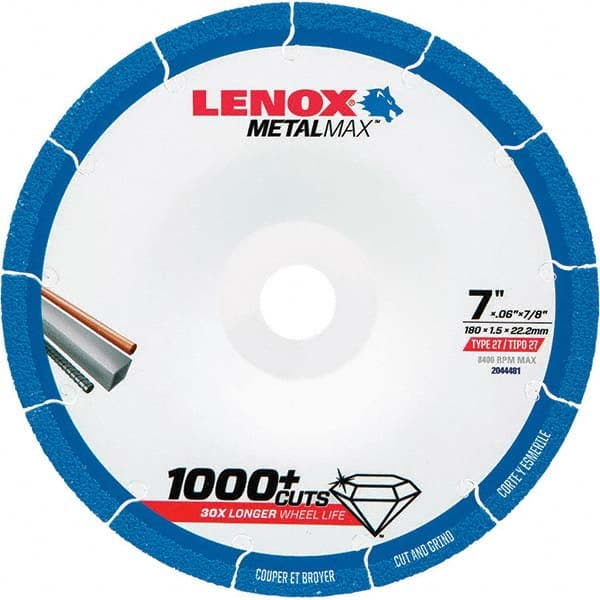 Lenox - Depressed-Center Wheels Wheel Diameter (Inch): 4-1/2 Wheel Thickness (Decimal Inch): 0.0500 - Caliber Tooling