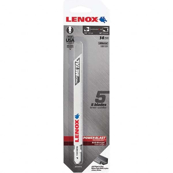 Lenox - Jig Saw Blades Blade Material: Bi-Metal Blade Length (Inch): 5-1/4 - Caliber Tooling