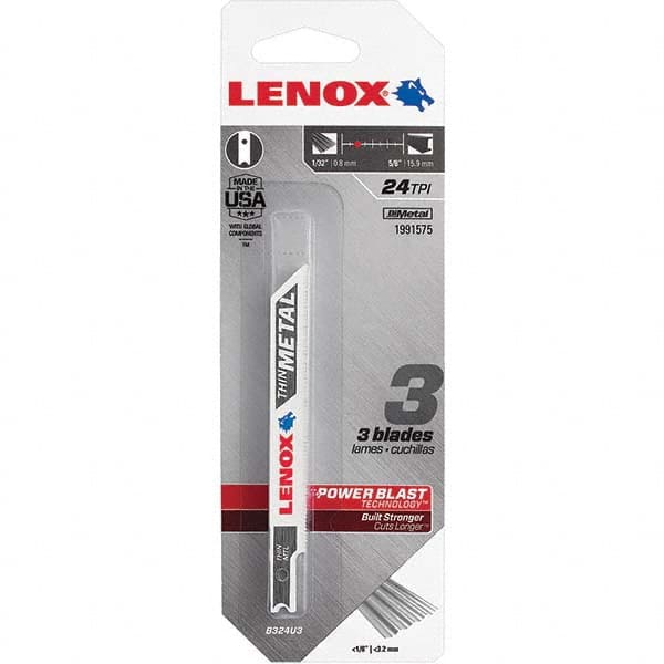 Lenox - Jig Saw Blades Blade Material: Bi-Metal Blade Length (Inch): 3-5/8 - Caliber Tooling