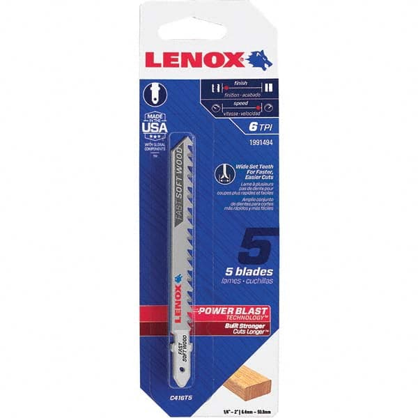 Lenox - Jig Saw Blades Blade Material: Bi-Metal Blade Length (Inch): 4 - Caliber Tooling