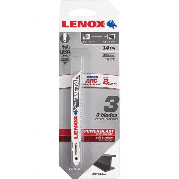 Lenox - Jig Saw Blades Blade Material: Bi-Metal Blade Length (Inch): 3-5/8 - Caliber Tooling