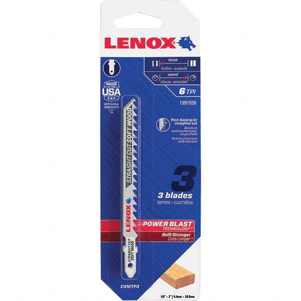 Lenox - Jig Saw Blades Blade Material: Bi-Metal Blade Length (Inch): 4 - Caliber Tooling