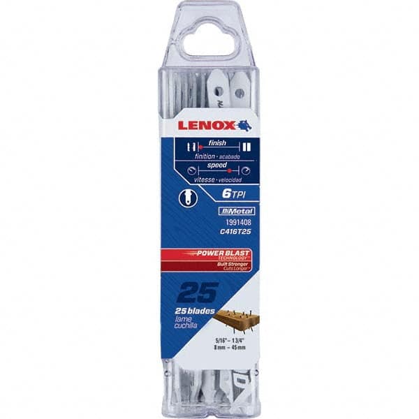 Lenox - Jig Saw Blades Blade Material: Bi-Metal Blade Length (Inch): 4 - Caliber Tooling