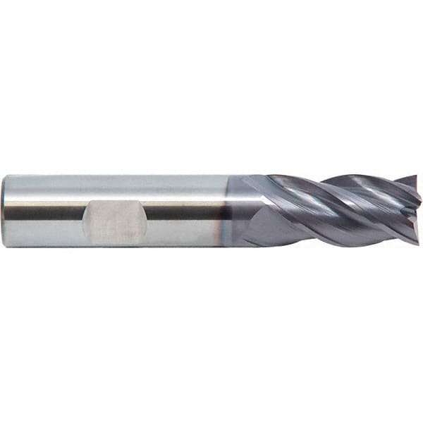 M.A. Ford - 1", 4 Flute, Single End, Solid Carbide, 0.015" Corner Radius End Mill - 4" OAL, 35, 38° Helix, Right Hand Flute, 1-1/2" LOC, Right Hand Cut - Caliber Tooling