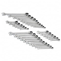 GearWrench - Wrench Sets Tool Type: Ratcheting Combination Wrench System of Measurement: Inch/Metric - Caliber Tooling