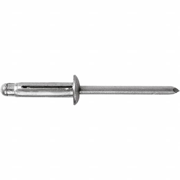 STANLEY Engineered Fastening - Size 6 Dome Head Aluminum Open End Blind Rivet - Aluminum Mandrel, 0.04" to 0.354" Grip, 3/16" Head Diam, 0.197" to 0.207" Hole Diam, - Caliber Tooling