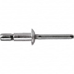 STANLEY Engineered Fastening - Size 6 Dome Head Aluminum Structural with Locking Stem Blind Rivet - Aluminum Mandrel, 0.062" to 0.437" Grip, 3/16" Head Diam, 0.194" to 0.204" Hole Diam, 0.122" Body Diam - Caliber Tooling