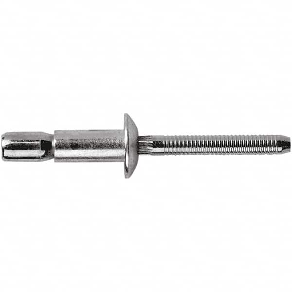 STANLEY Engineered Fastening - Size 8 Dome Head Aluminum Structural with Locking Stem Blind Rivet - Aluminum Mandrel, 0.0799" to 0.6252" Grip, 1/4" Head Diam, 0.261" to 0.276" Hole Diam, 4.11" Body Diam - Caliber Tooling