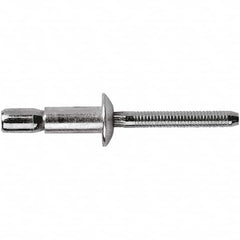 STANLEY Engineered Fastening - Size 8 Dome Head Aluminum Structural with Locking Stem Blind Rivet - Aluminum Mandrel, 0.0799" to 0.6252" Grip, 1/4" Head Diam, 0.261" to 0.276" Hole Diam, 4.11" Body Diam - Caliber Tooling