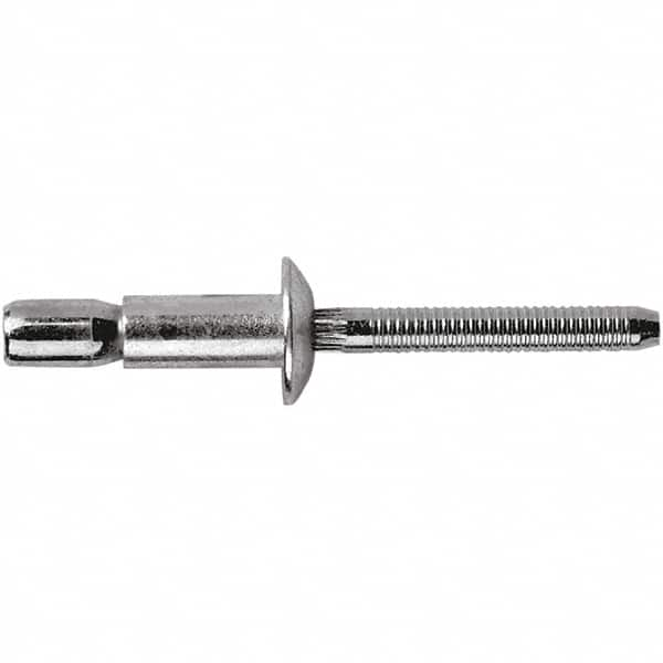 STANLEY Engineered Fastening - Size 8 Dome Head Steel Structural with Locking Stem Blind Rivet - Steel Mandrel, 0.08" to 5/8" Grip, 1/4" Head Diam, 0.261" to 0.276" Hole Diam, 0.153" Body Diam - Caliber Tooling