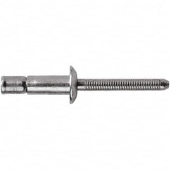 STANLEY Engineered Fastening - Size 6 Dome Head Steel Structural with Locking Stem Blind Rivet - Steel Mandrel, 0.064" to 0.437" Grip, 3/16" Head Diam, 0.194" to 0.204" Hole Diam, 0.12" Body Diam - Caliber Tooling