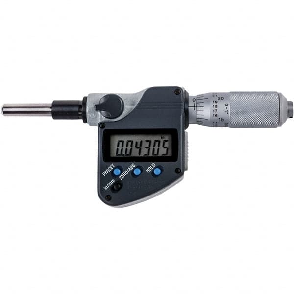 Mitutoyo - Electronic Micrometer Heads Minimum Measurement (Inch): 0 Minimum Measurement (mm): 0.00 - Caliber Tooling