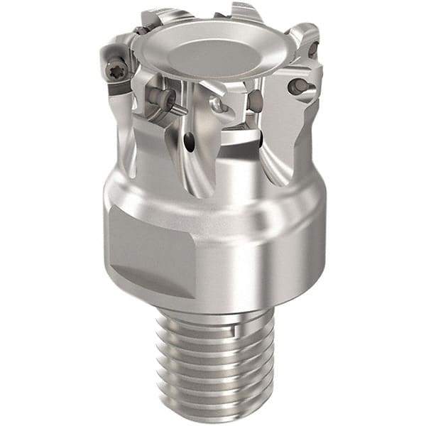 Seco - 30mm Cut Diam, 0.8mm Max Depth, M20 Modular Connection Indexable High-Feed End Mill - Screw Holding Method, LP..06 Insert, R217.21 Toolholder, Through Coolant - Caliber Tooling