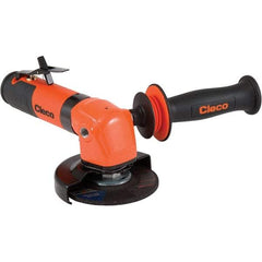 Cleco - 4" Wheel Diam, 13,500 RPM, Pneumatic Angle & Disc Grinder - 3/8-24 Spindle, 49.51 CFM, Rear Exhaust - Caliber Tooling