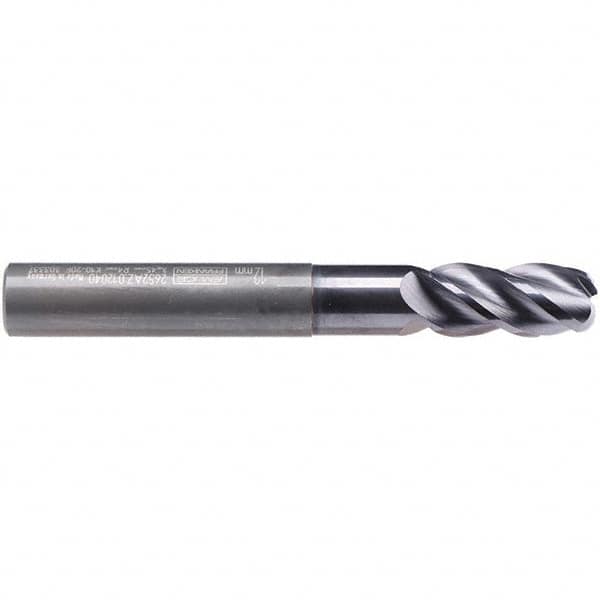 Emuge - 16mm Diam, 32mm LOC, 4 Flute Solid Carbide Roughing & Finishing End Mill - TiAlN Finish, 108mm OAL, 16mm Shank Diam, Cylindrical Shank, 40° Helix, Extra Long Length - Caliber Tooling