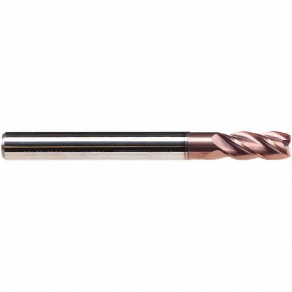 Emuge - 16mm Diam, 32mm LOC, 4 Flute Solid Carbide Roughing & Finishing End Mill - TiAlN Finish, 92mm OAL, 16mm Shank Diam, Cylindrical Shank, 38° Helix, Long Length - Caliber Tooling