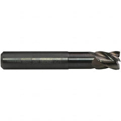 Emuge - 1/2" Diam, 5/8" LOC, 4 Flute Solid Carbide Roughing & Finishing End Mill - CrN Finish, 3-1/4" OAL, 1/2" Shank Diam, Cylindrical Shank, 40° Helix, Long Length - Caliber Tooling