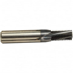 Emuge - 3/8-18 NPT, 0.4" Cutting Diam, 4 Flute, Solid Carbide Helical Flute Thread Mill - External Thread, 0.804" LOC, 3-1/4" OAL, 1/2" Shank Diam - Exact Industrial Supply