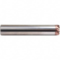 Emuge - 8° Taper Angle per Side, 15mm Small End Diam, 3.5mm LOC, Solid Carbide 9 Flute Tapered Corner Radius End Mill - TiAlN Finish, 108mm OAL, 16mm Shank Diam, Spiral Flute, 20° Helix - Caliber Tooling