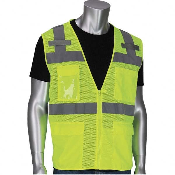 PIP - Size 3XL Yellow Mesh Surveyor's High Visibility Vest - Exact Industrial Supply