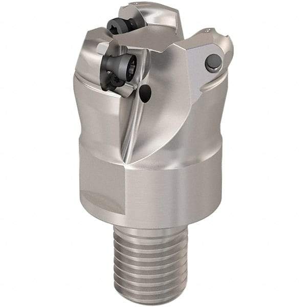 Seco - 23mm Cutting Diam, 6mm Max Depth of Cut, Modular Connection Indexable Copy End Mill - 3 Inserts, RP.. 1204 Insert, 217.29-06 Toolholder, Steel, Through Coolant - Caliber Tooling